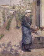 Camille Pissarro Woman washing dishes Germany oil painting artist